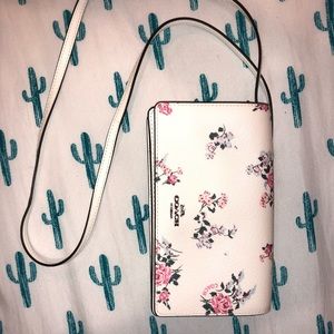 Coach White Floral Crossbody DAMAGED!